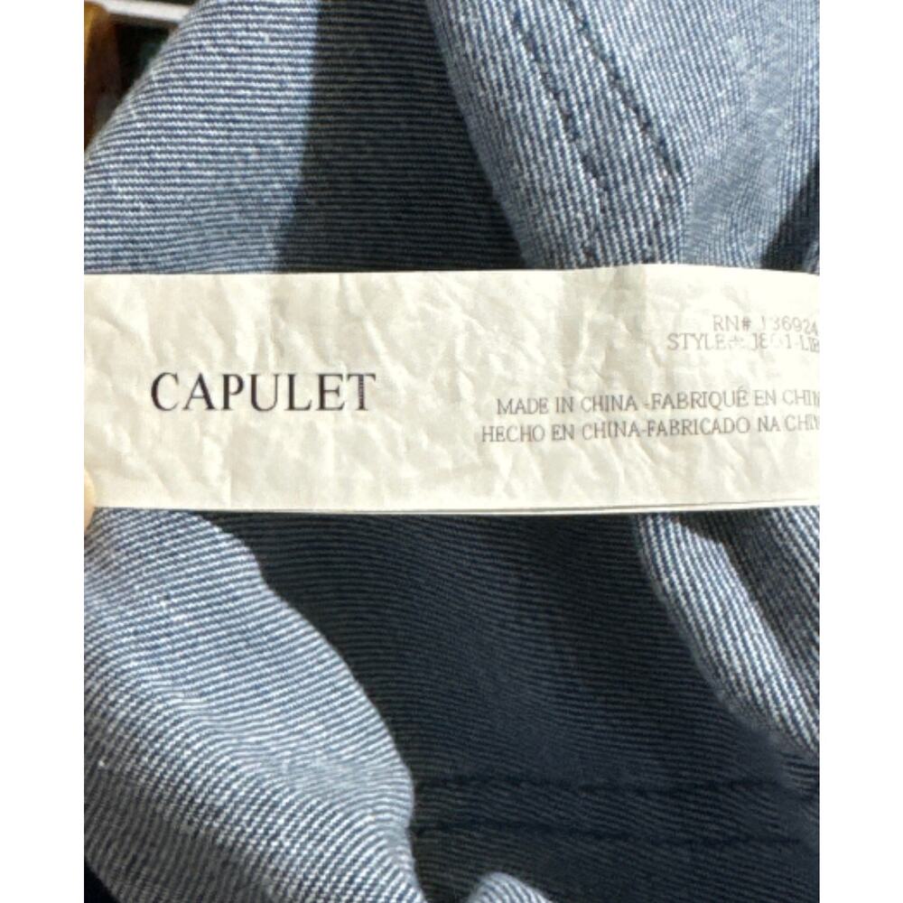 Capulet Lennon Denim Overalls XS Blue Wide Leg Dungaree Stretch Retro Fit - Picture 8 of 14